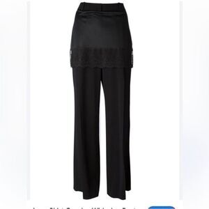 Givenchy Elegant Black Women's Pants with overlay, S